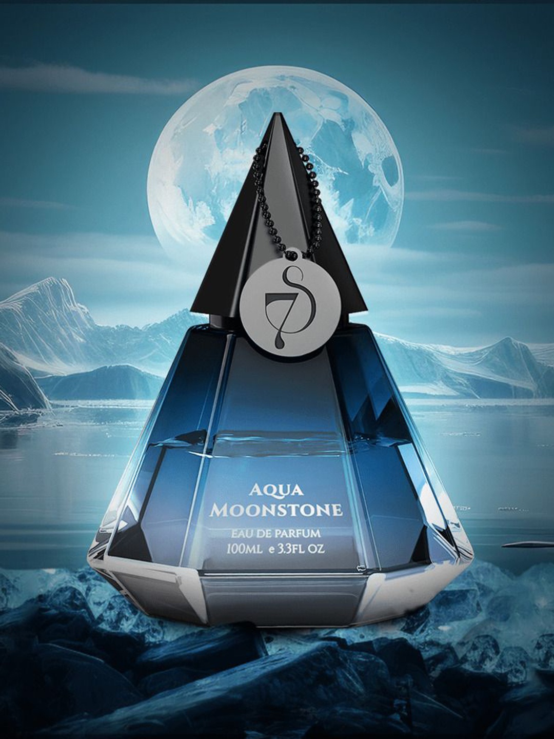 7 SCENTS Aqua Moonstone Long Lasting Eau De Parfume - 100 ml, Blue
