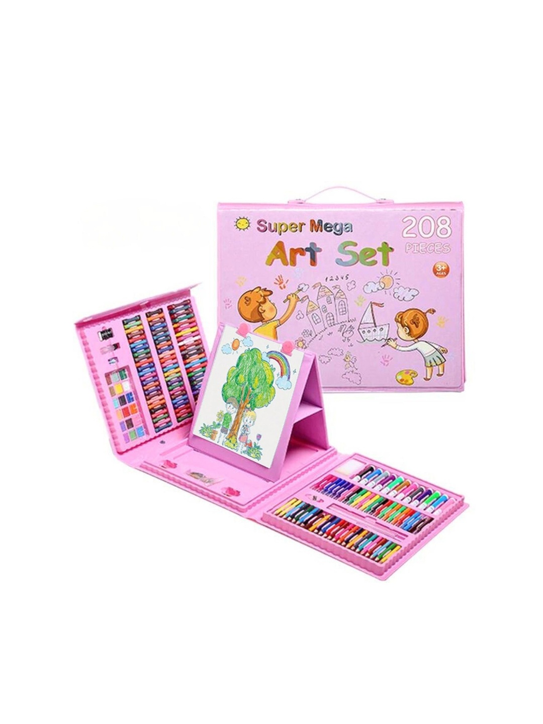 

Tinker Squad Pink & White 208 Pieces Printed Art Drawing & Colouring Set Stationery