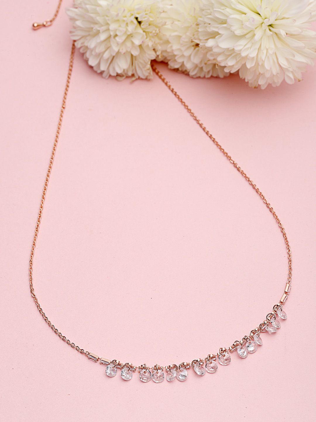 

PANASH Rose Gold-Plated CZ Studded Chain