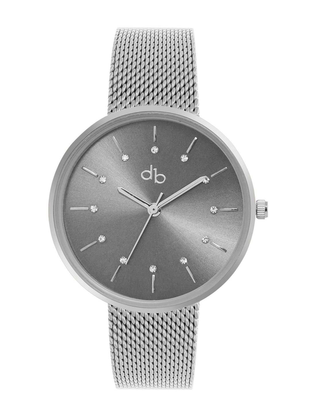 DressBerry Women Brass Dial & Straps Analogue Watch DB24-21B, Grey