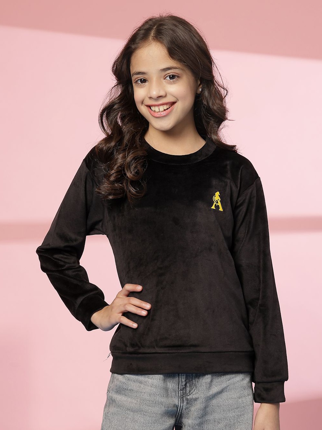 

Albion By CnM Girls Woollen Pullover, Black