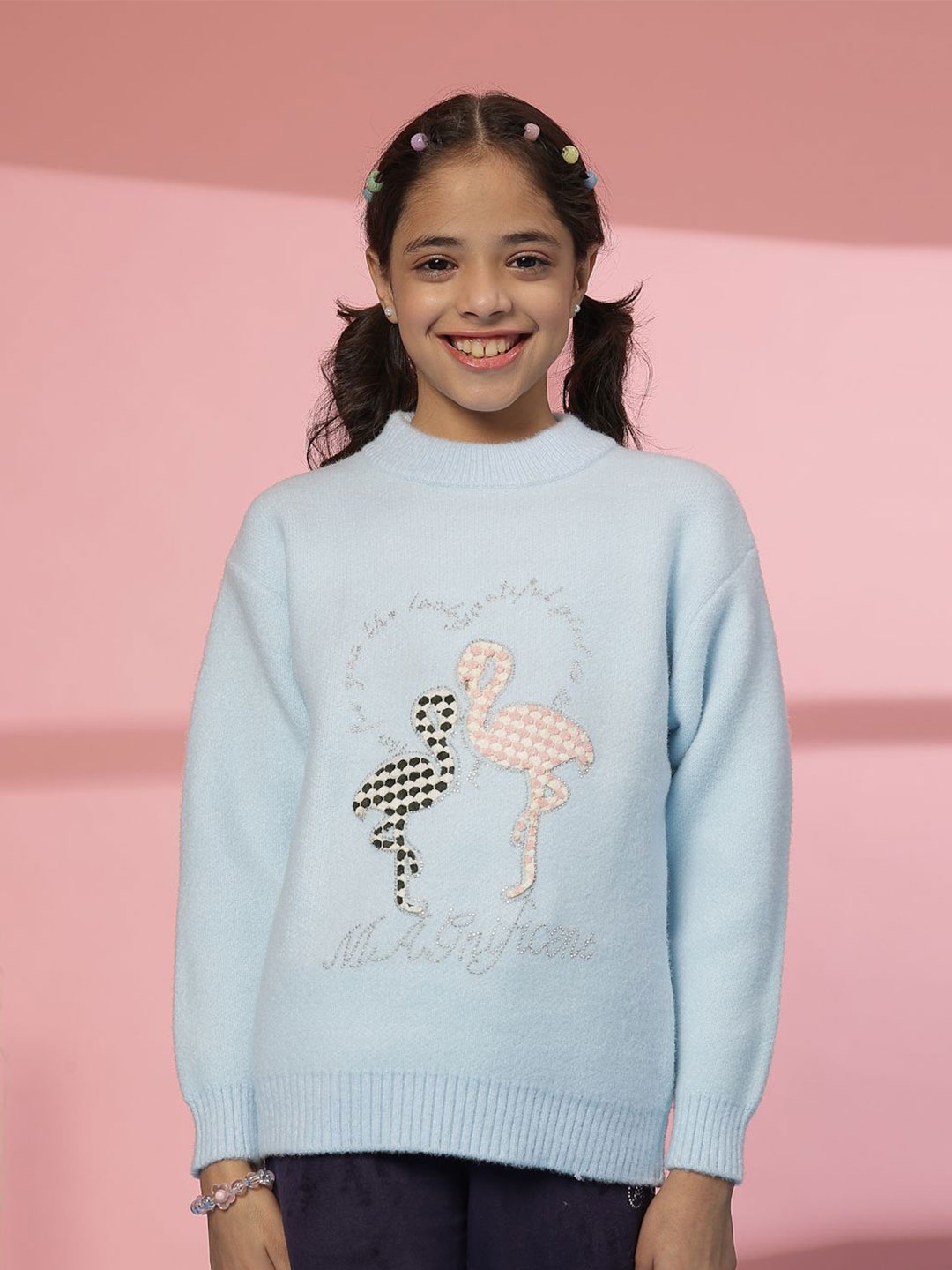 

Albion By CnM Girls Embroidered Pullover Sweater, Blue