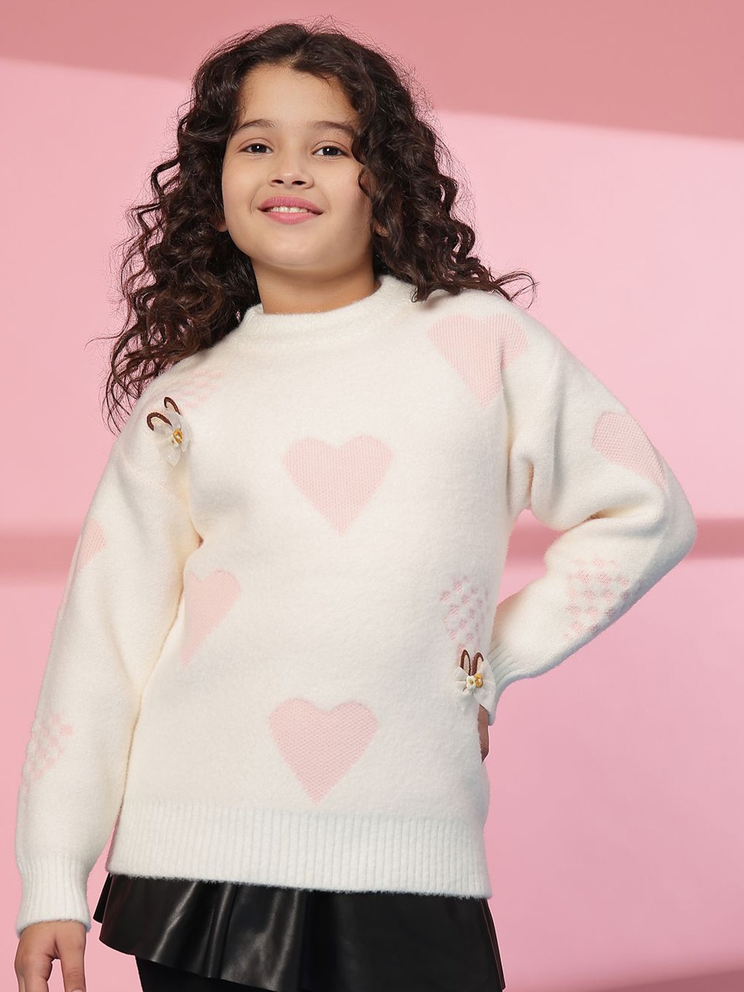 

Albion By CnM Girls Woollen Pullover Sweater, Off white