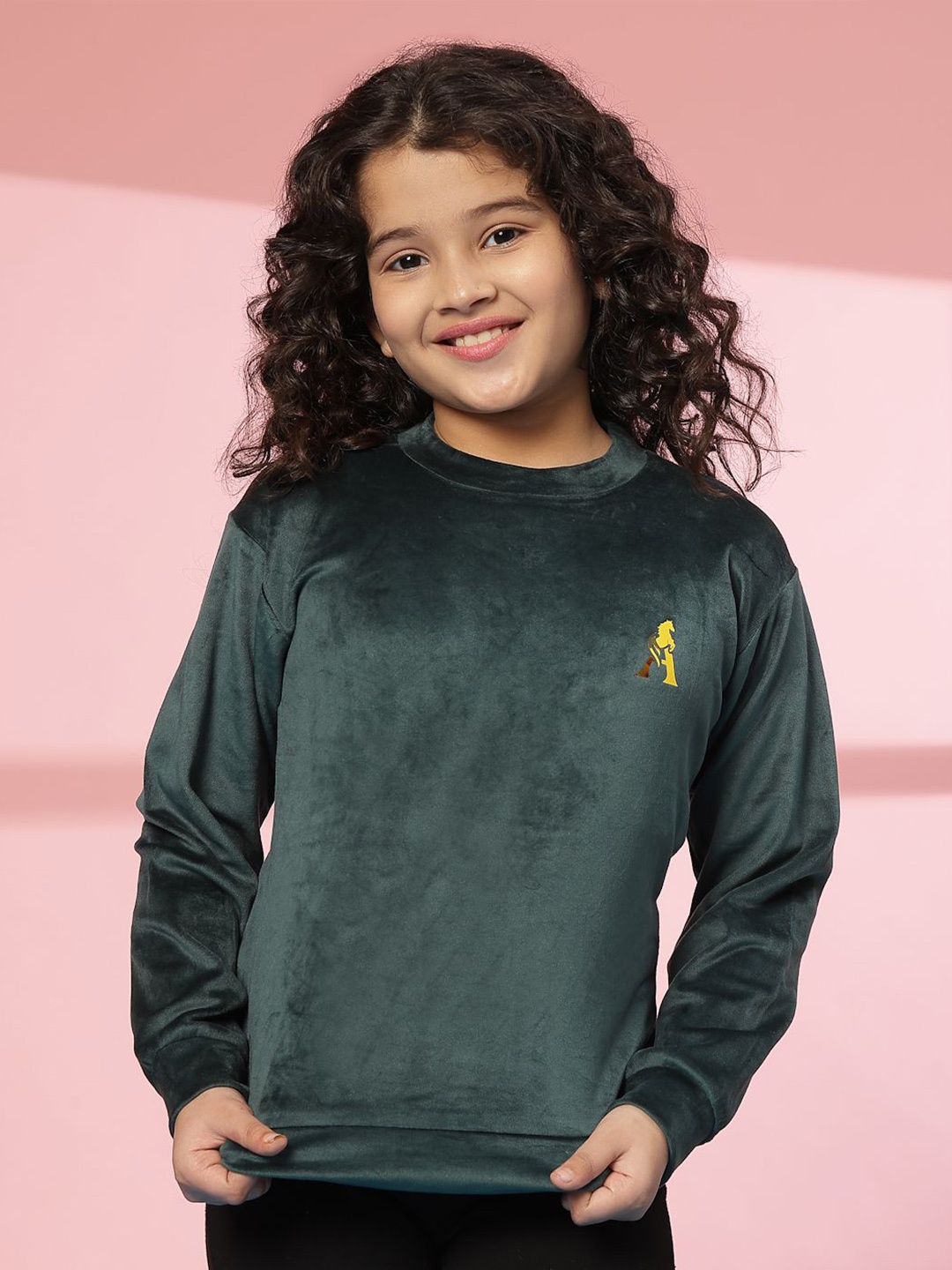 

Albion By CnM Girls Woollen Pullover Sweater, Green