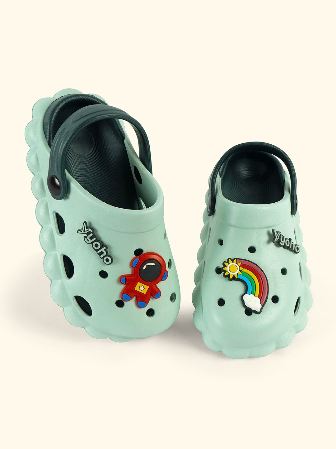 

YOHO Cloud Kids Babysoft Skin Friendly Lightweight Comfortable EVA Clogs, Green
