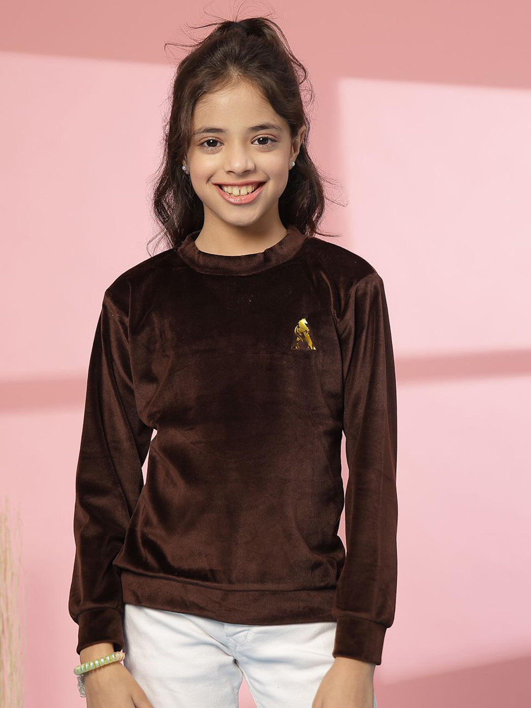 

Albion By CnM Girls Woollen Pullover Sweater, Coffee brown