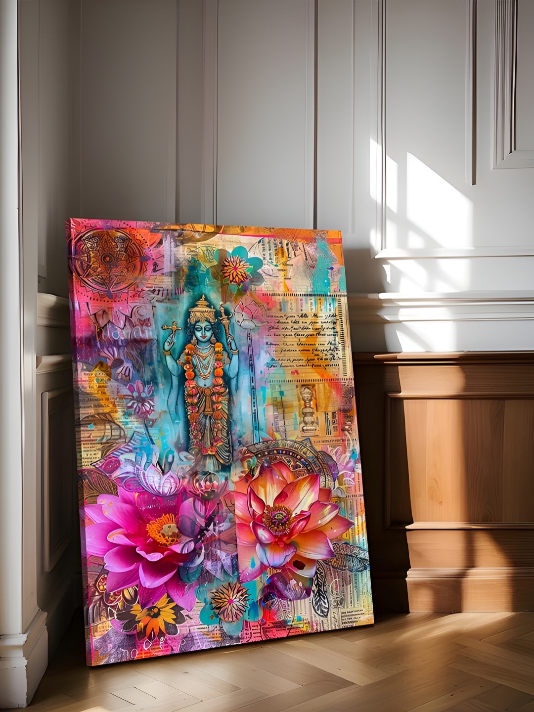 

Art Street Red & Blue 1 Piece Canvas Religious Wall Paintings