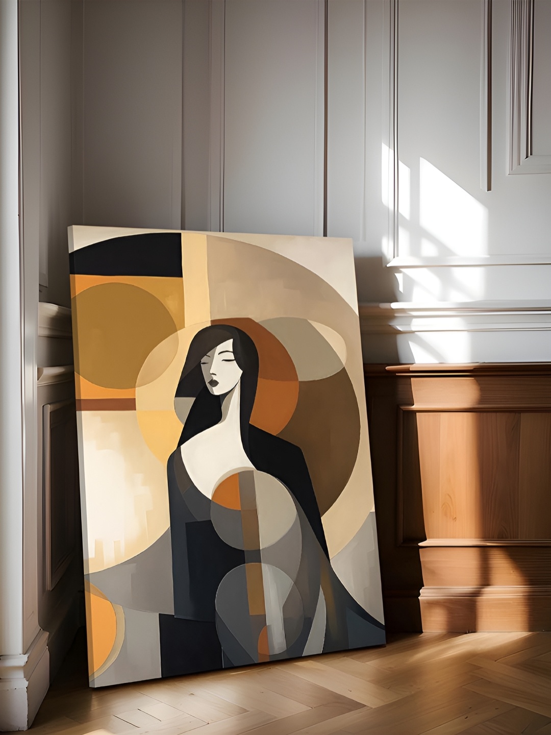 

Art Street Brown & White Abstract woman Stretched Canvas Wall Art