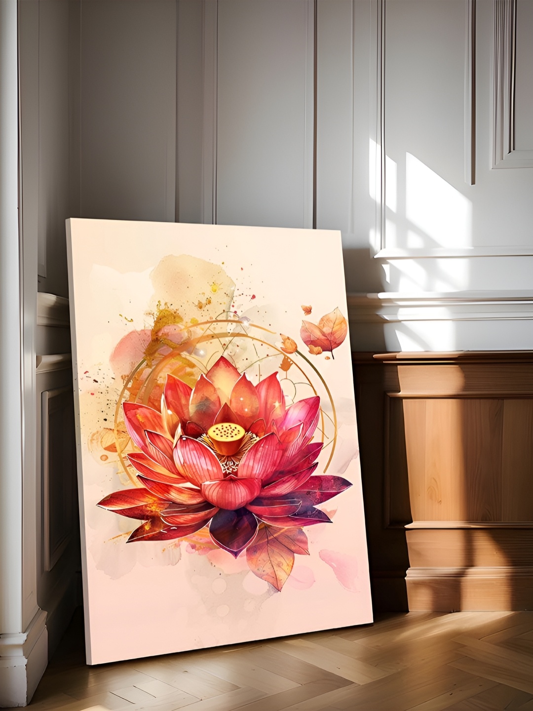 

Art Street Pink & Red Lotus Flower Stretched Canvas Wall Art
