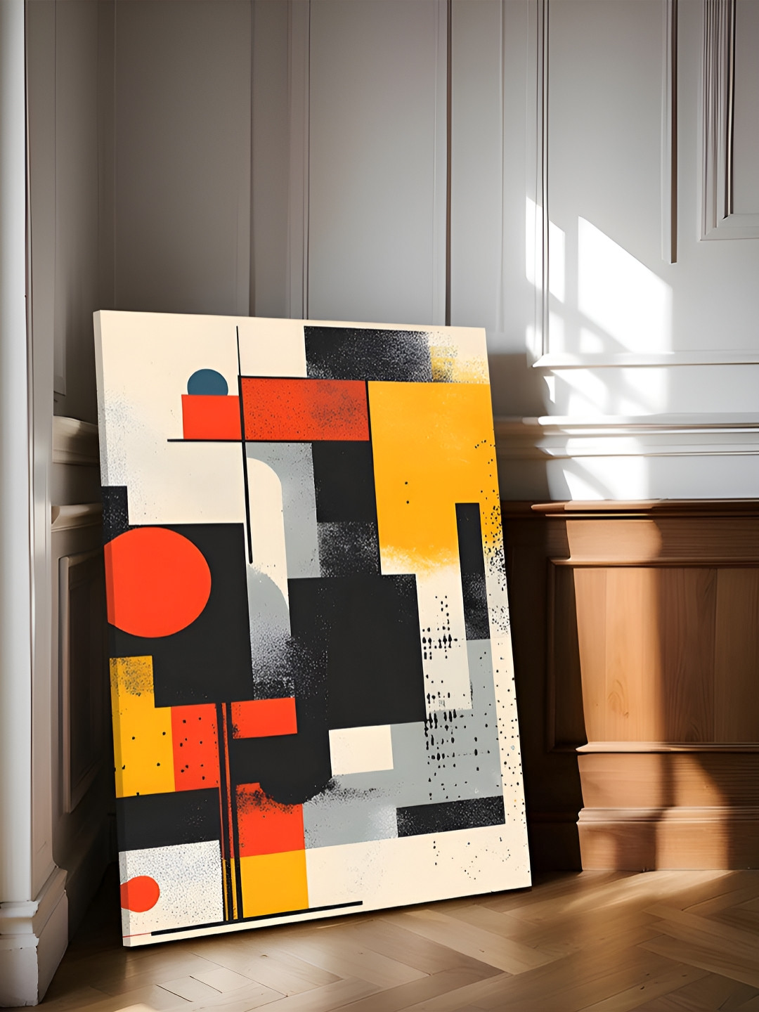 

Art Street White & Black Modern Abstract Stretched Canvas Wall Art