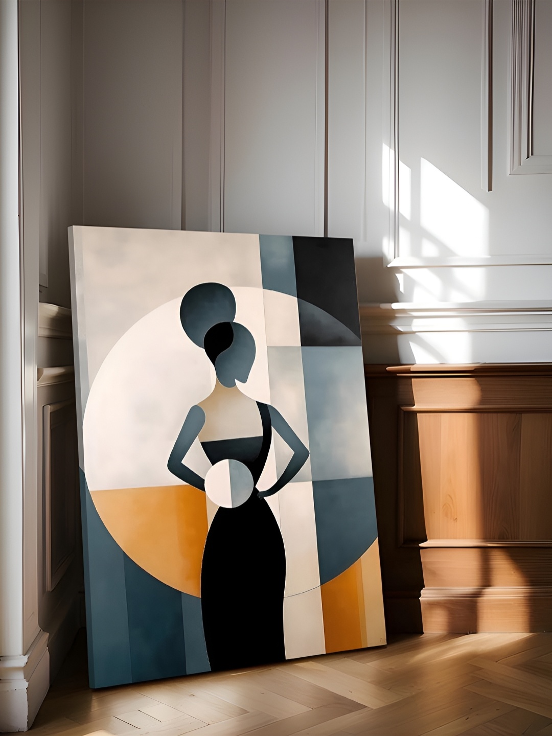 

Art Street Beige & Blue Abstract Printed Canvas Wall Art
