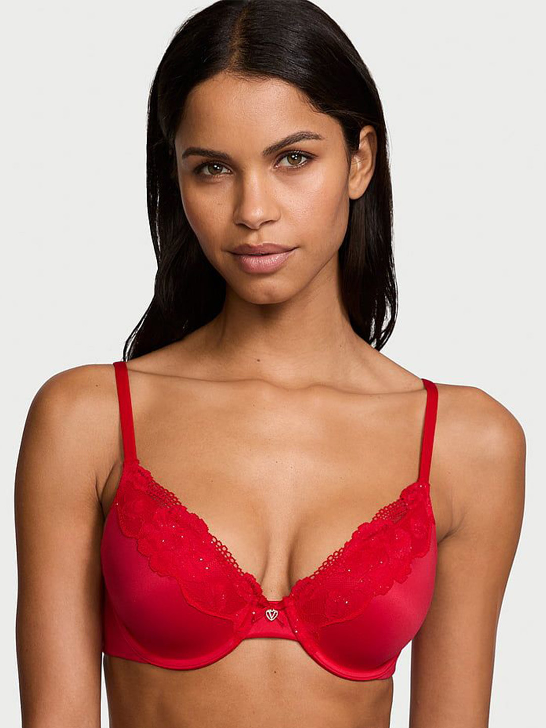 

Victoria's Secret Full Coverage Underwired Lightly Padded Push-Up Bra, Red