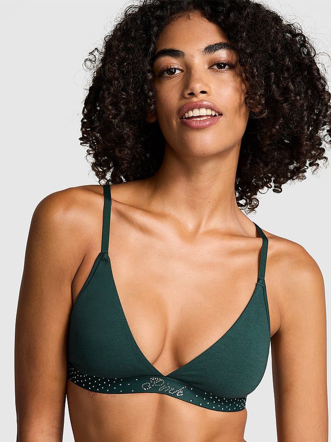 

Victoria's Secret Medium Coverage Non-Wired Bralette Bra, Green