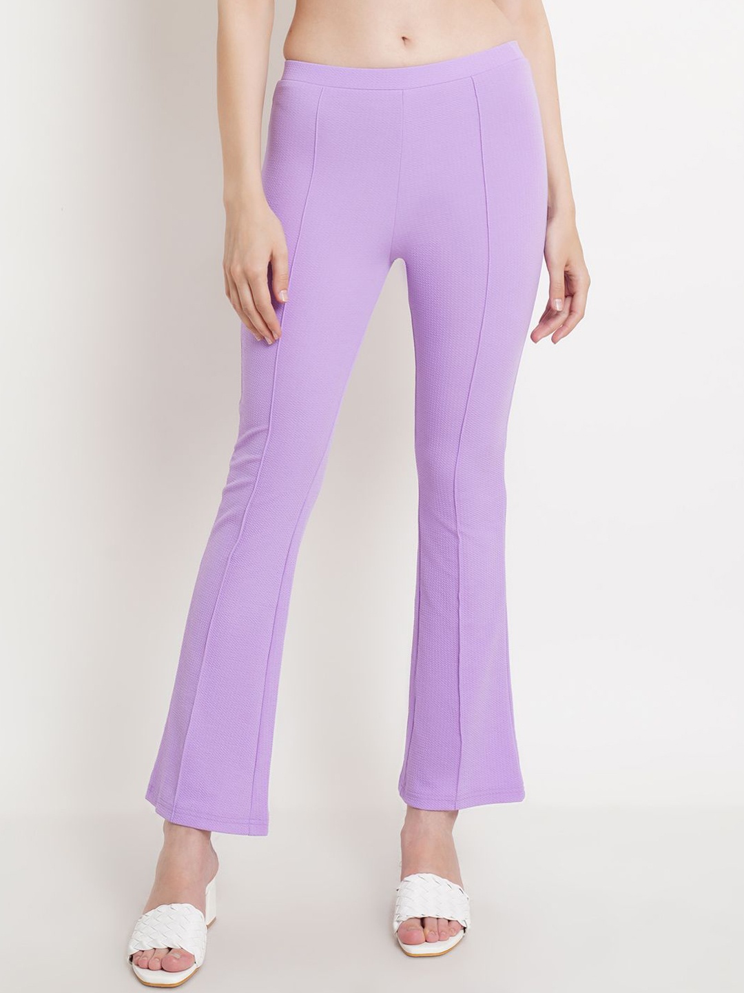 

Popwings Women Relaxed Bootcut Trousers, Lavender