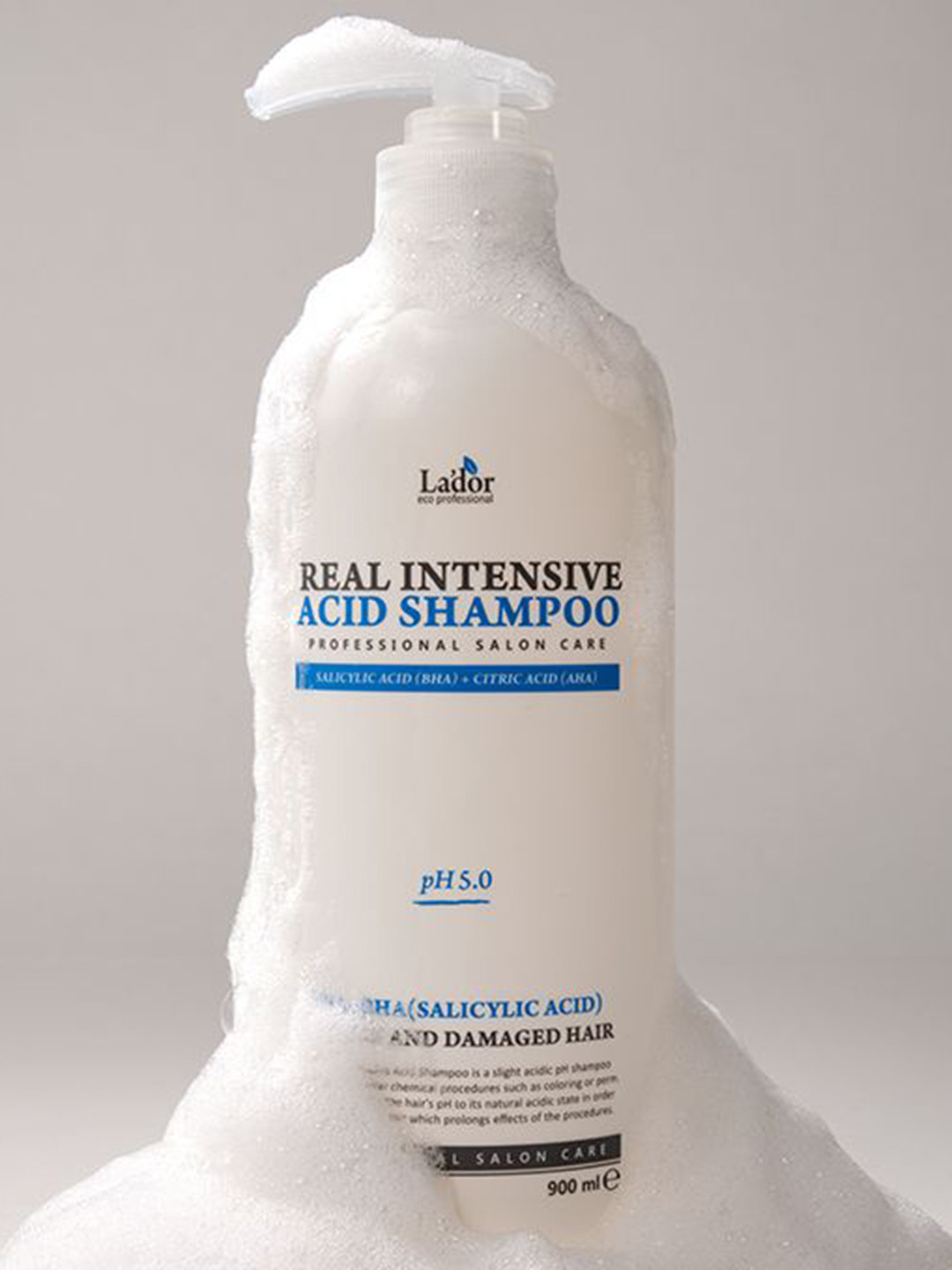 

Lador Real Intensive Acid Shampoo With Salicylic Acid With PH 5.0 - 900 ml, Transparent