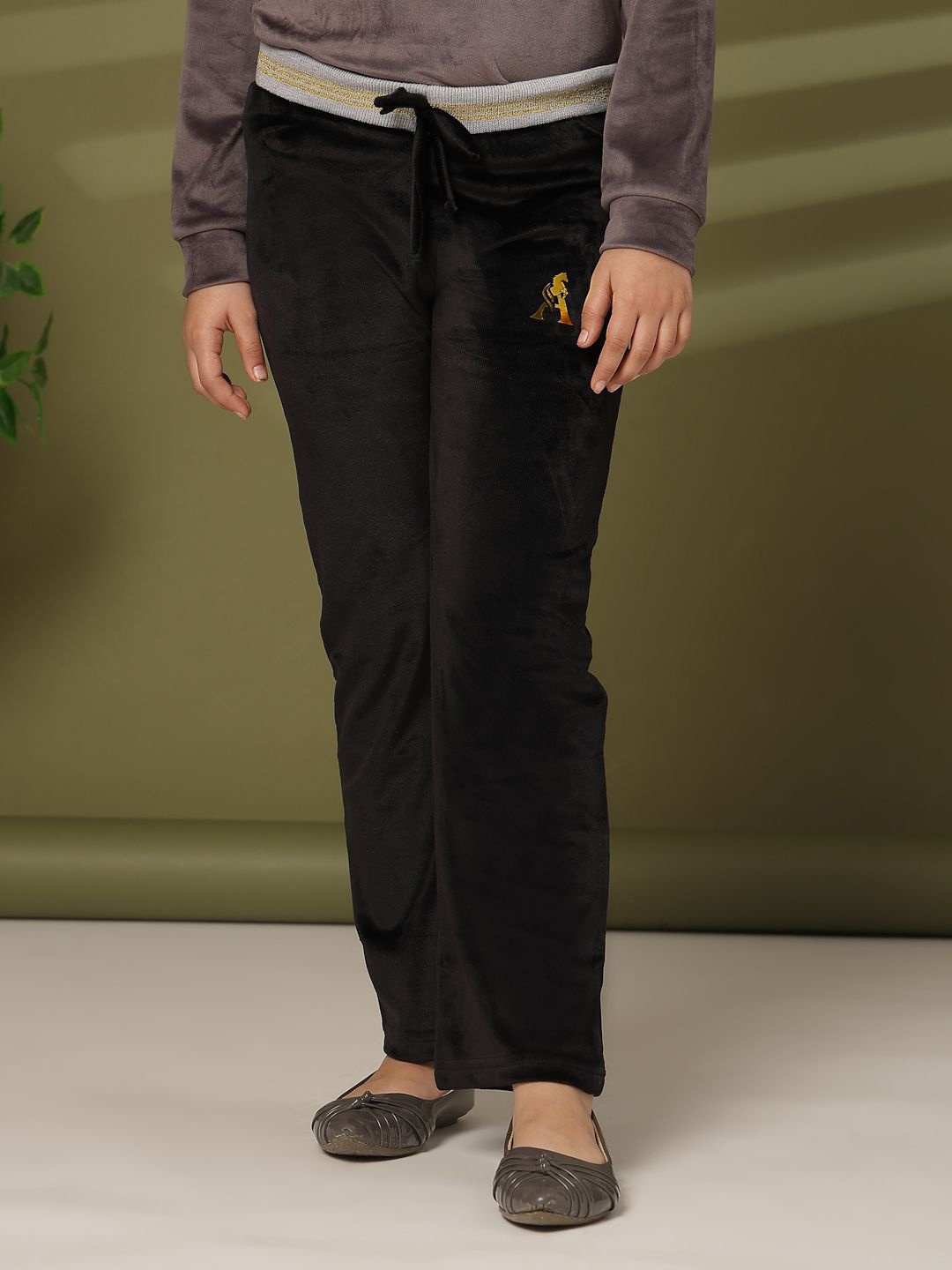 Albion By CnM Girls Mid-Rise Cotton Trouser, Black