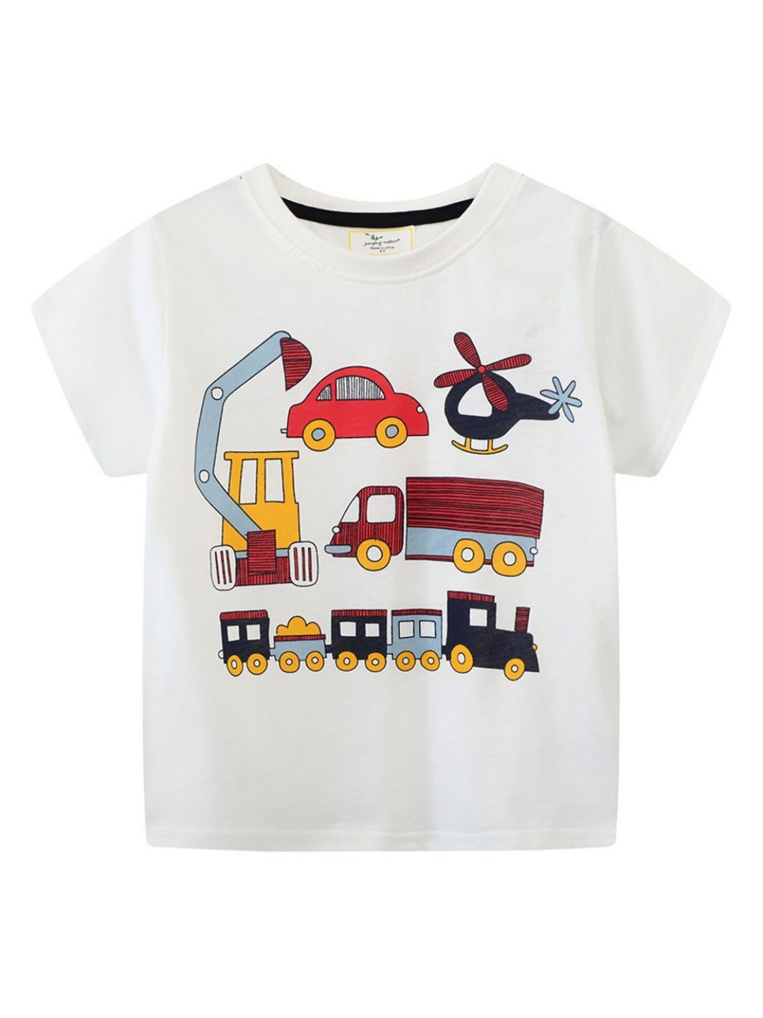 

LULU & SKY Girls Graphic Printed Cotton Casual T-shirt, White