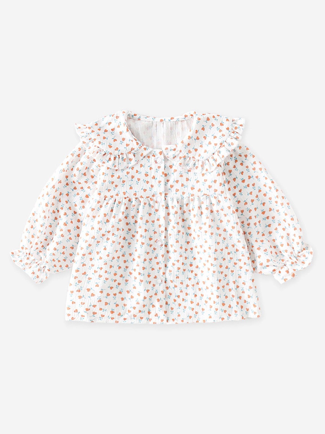 

LULU & SKY Girls Polka Dot Print Top, White