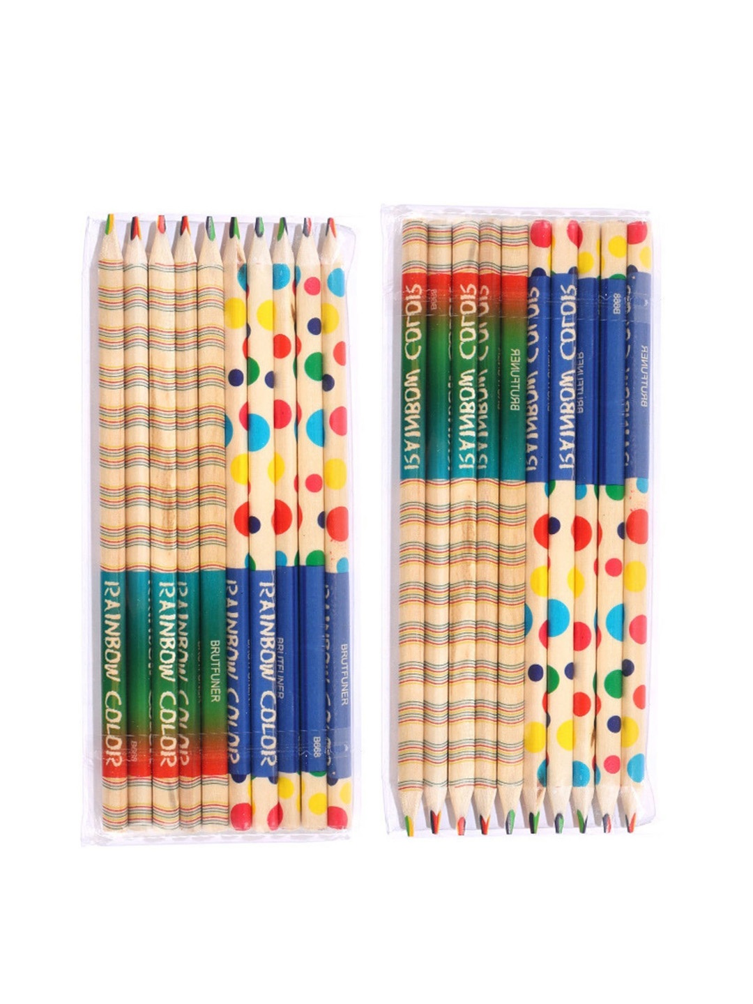 

Tinker Squad Beige & Blue 20 Pieces Printed Rainbow Pencil Set Stationery