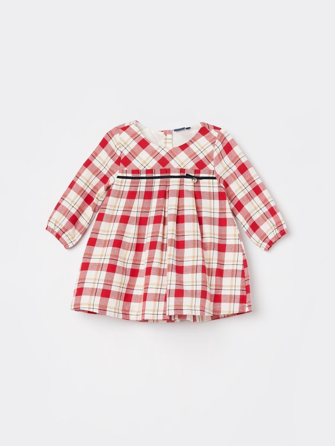 Juniors by Lifestyle Girls Checked A-Line Dress, Red