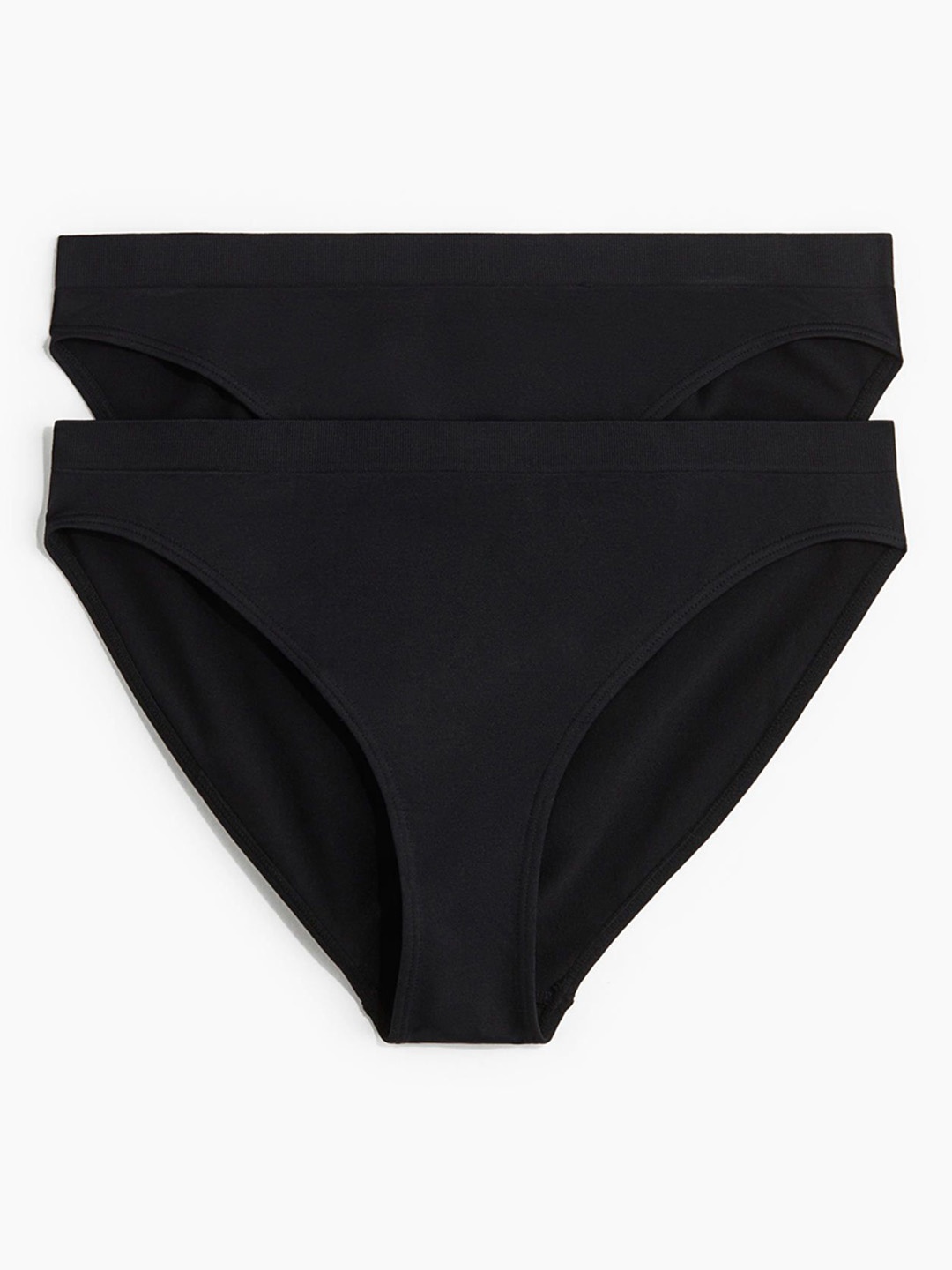 

H&M 2-Pack Seamless Briefs, Black