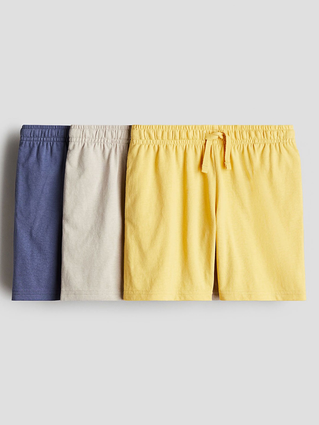 H&M Boys 3-Pack Cotton Shorts, Yellow