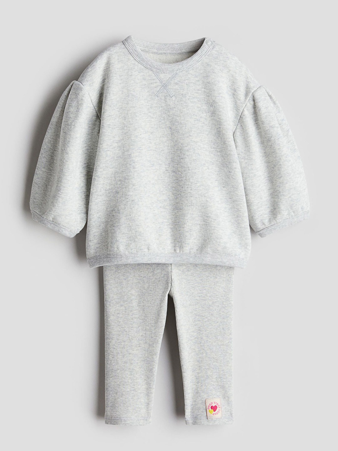

H&M 2-Piece Sweatshirt And Leggings Set, Grey