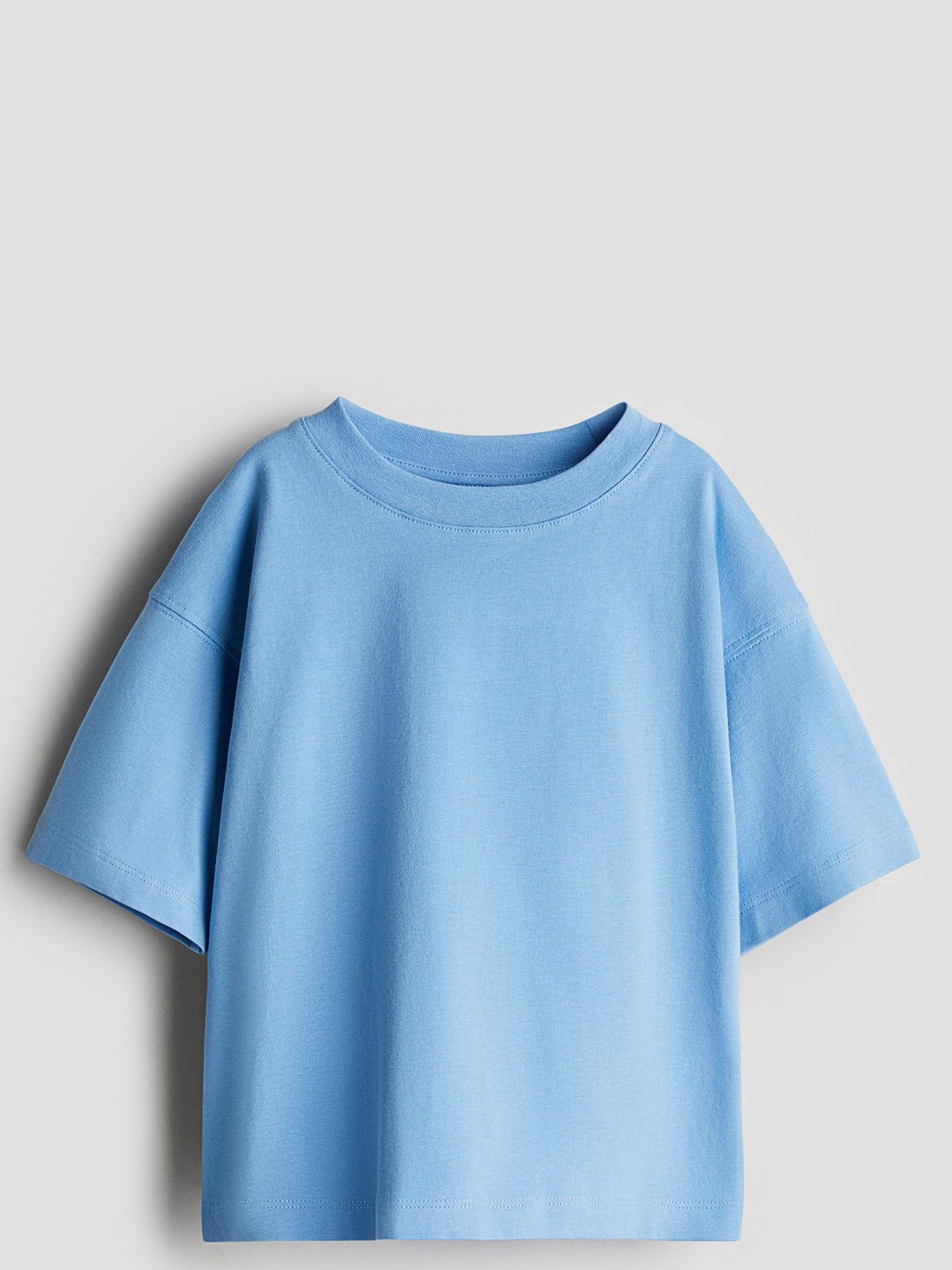 H&M Boxy Cotton T-Shirt, Blue