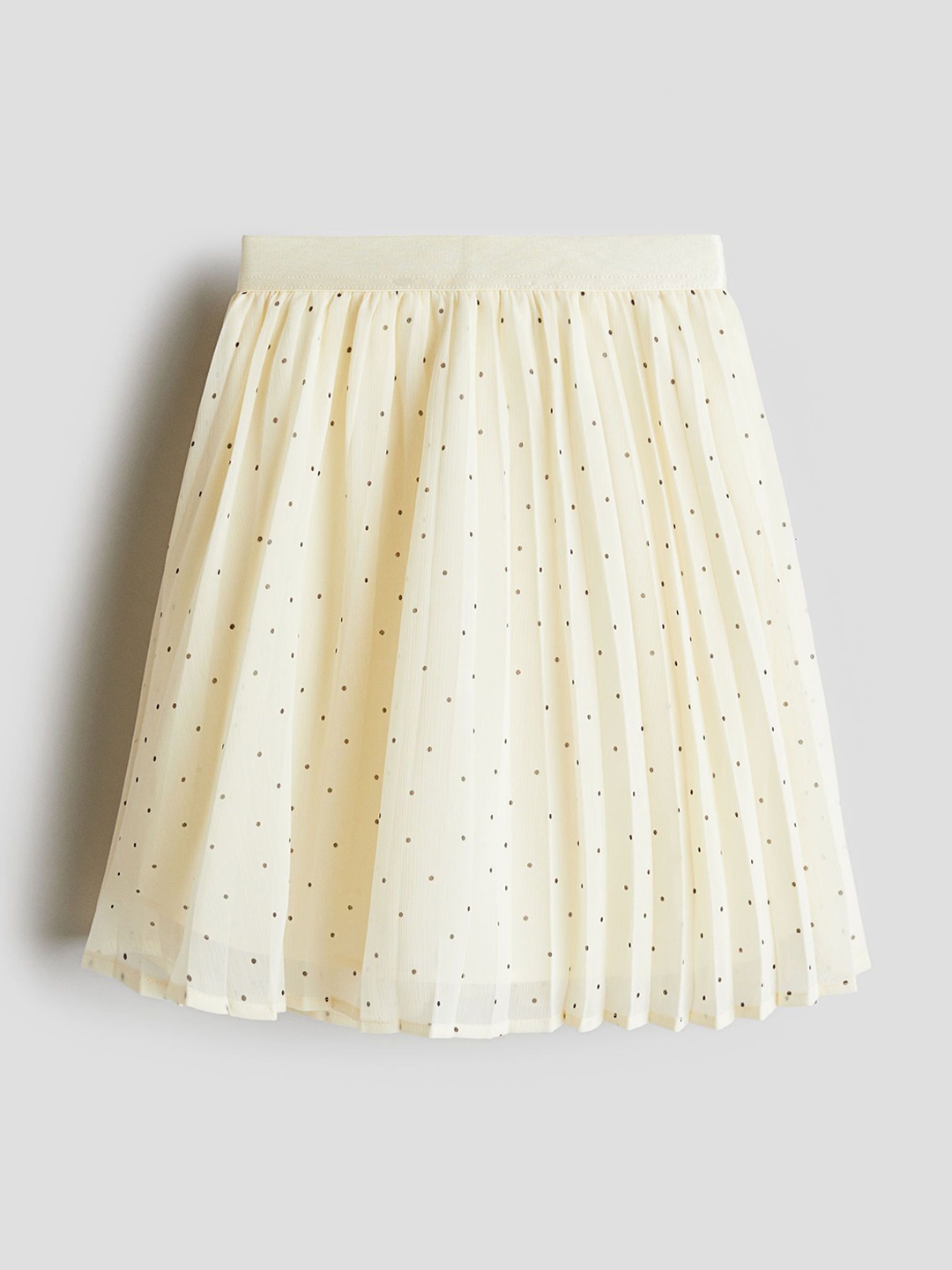 

H&M Plisse Chiffon Skirt, Yellow
