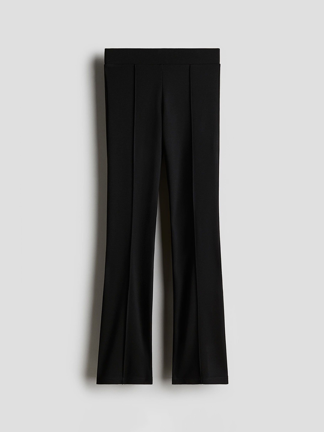 

H&M Flared Jersey Trousers, Black
