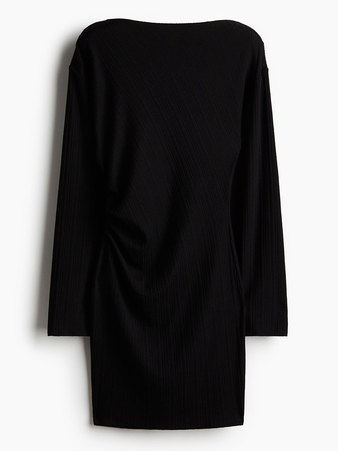 

H&M Draped Bodycon Dress, Black