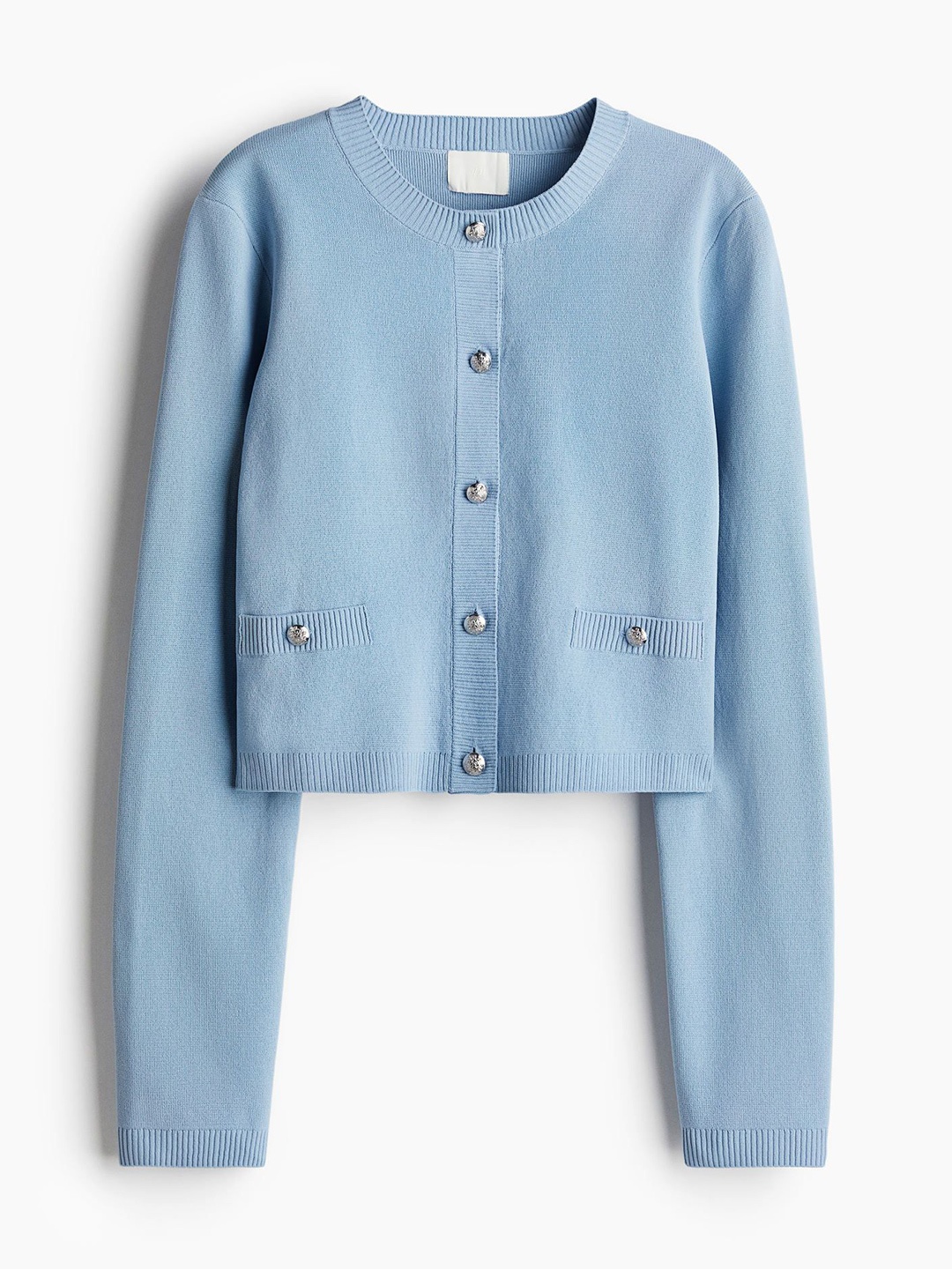 

H&M Fine-Knit Cardigan, Blue