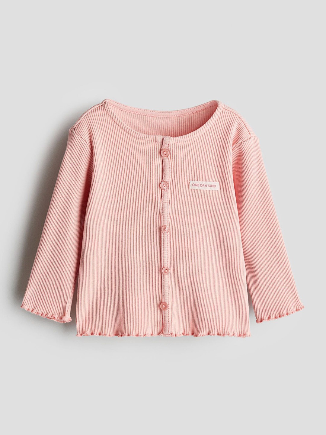 

H&M Button-Detail Jersey Top, Pink