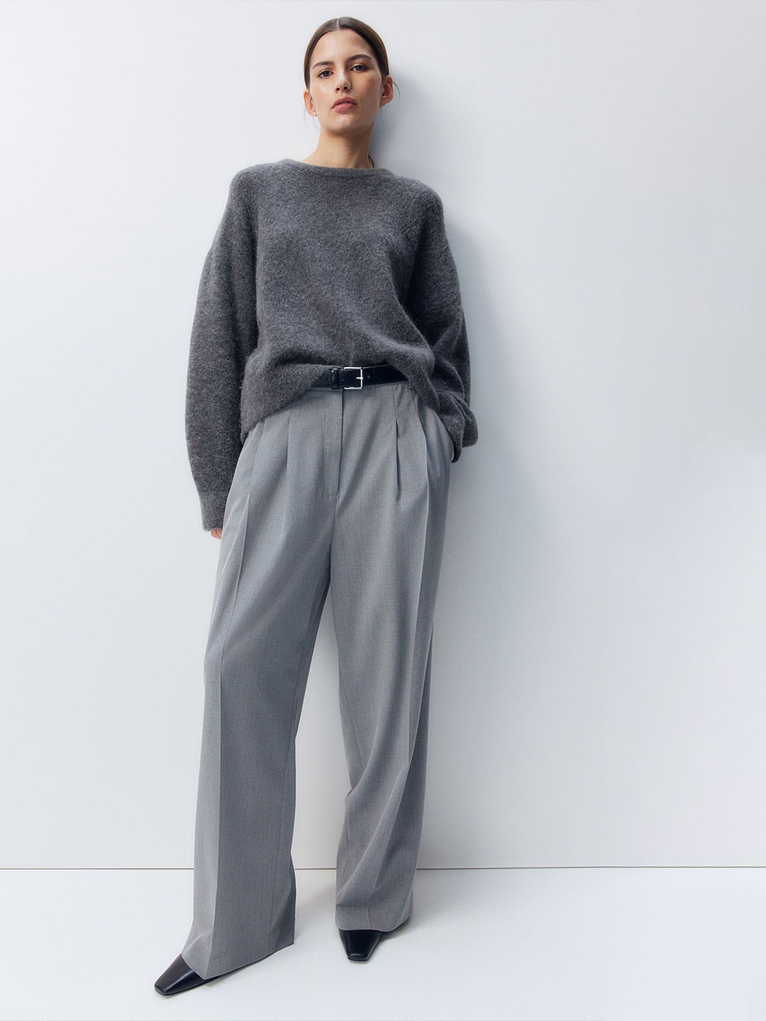 

H&M Oversized Alpaca-Blend Jumper, Grey