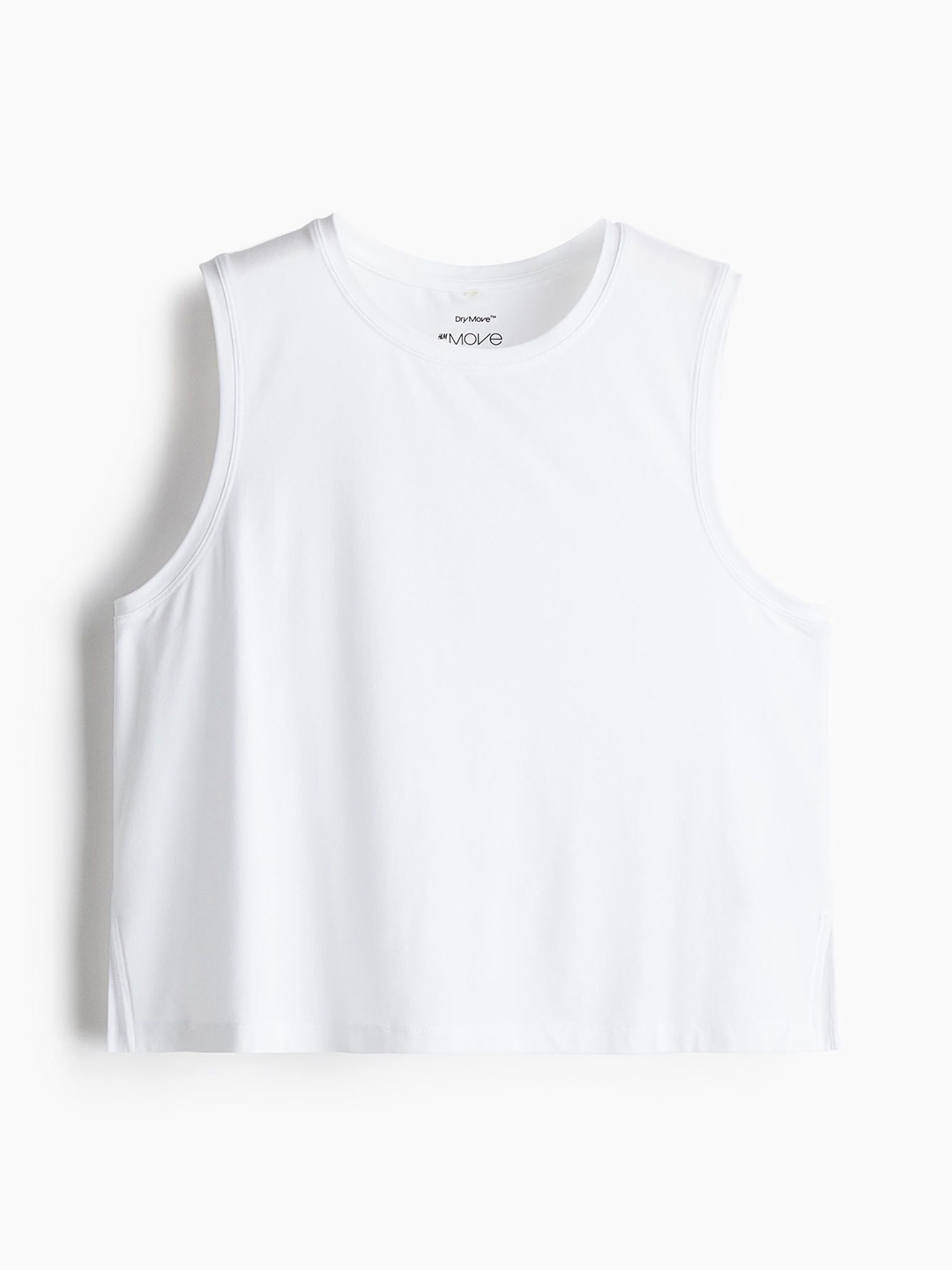 

H&M Women Boxy-Style Sports Vest Top In Dry Move, White