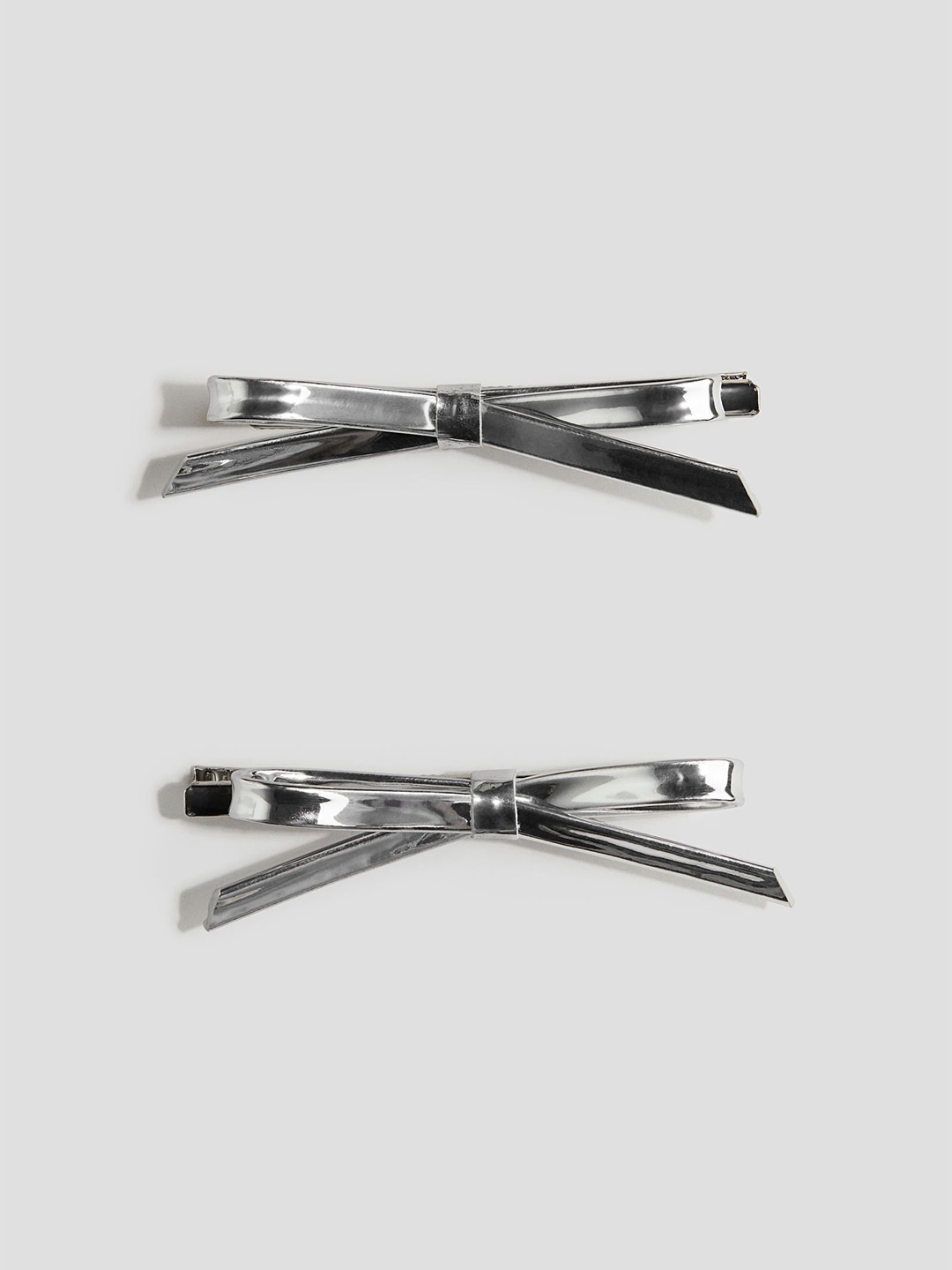 H&M 2-Pack Appliqued Hair Clips, Grey