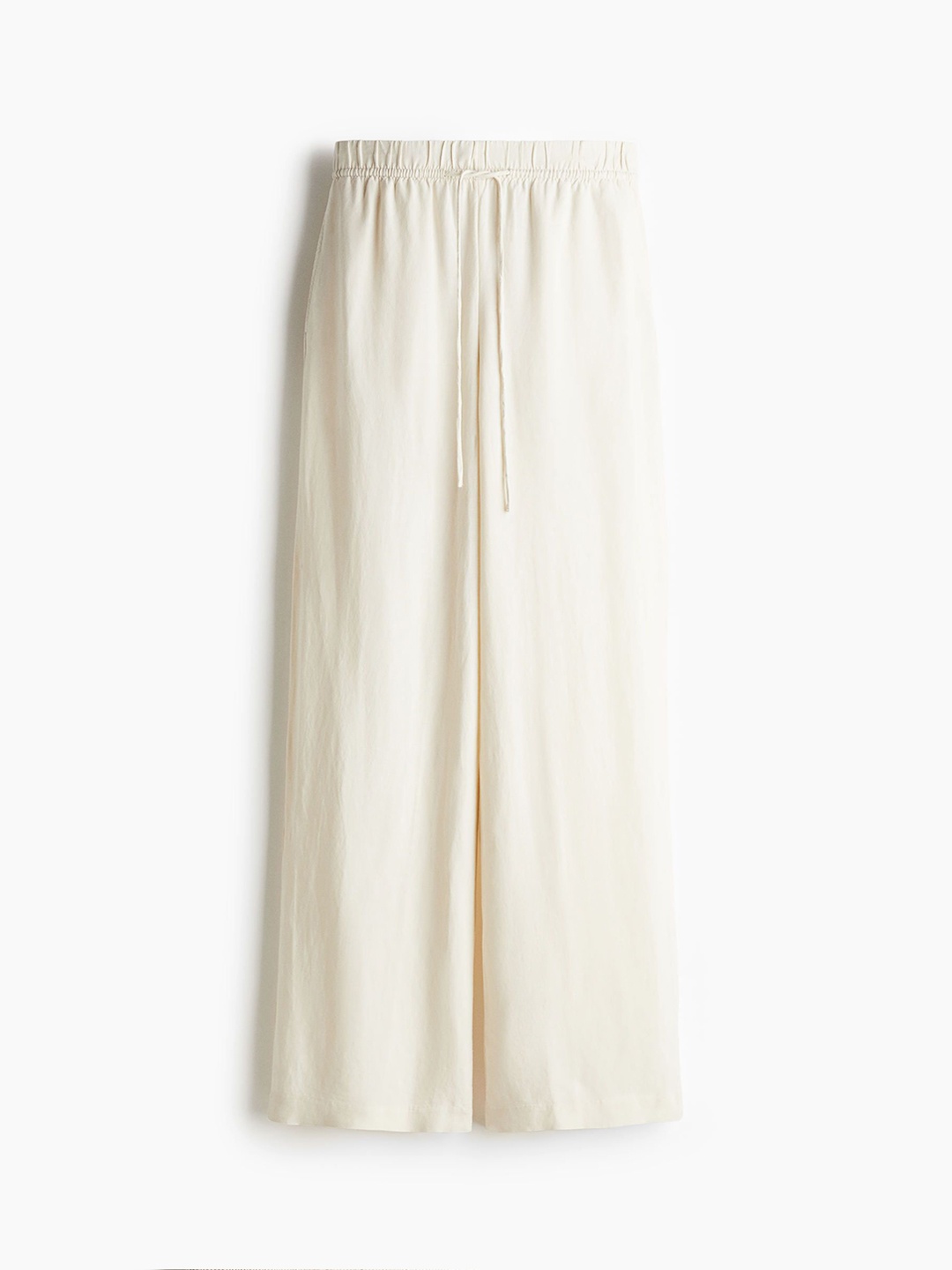 

H&M Linen-Blend Trousers, Beige