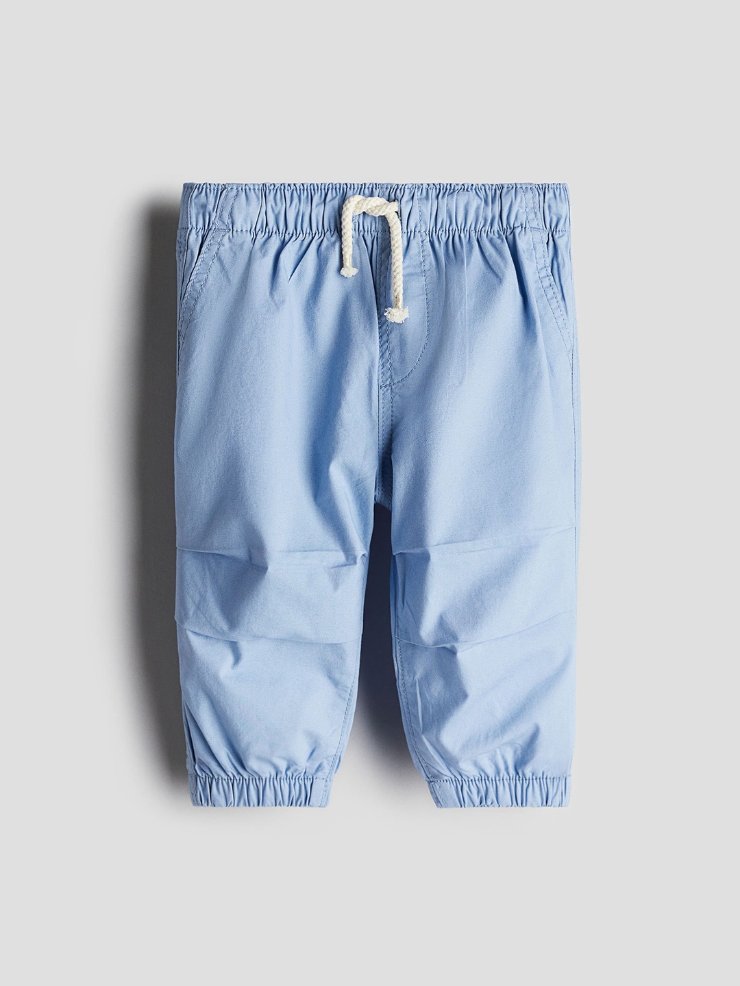 

H&M Cotton Poplin Joggers, Blue
