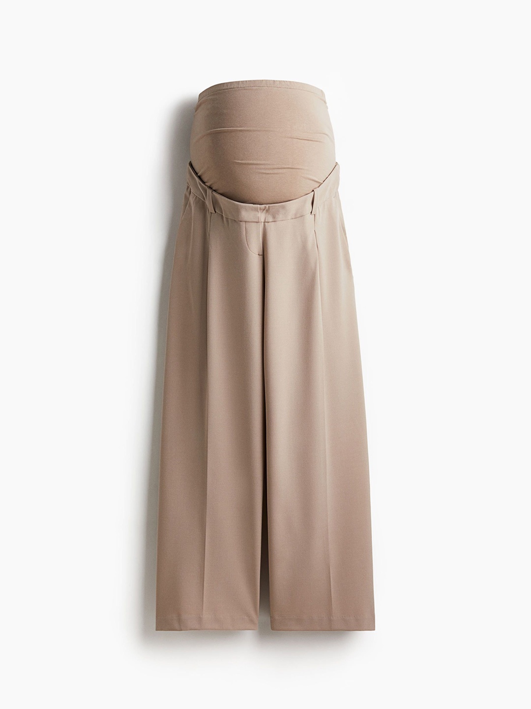 

H&M Mama Wide Tailored Trousers, Beige