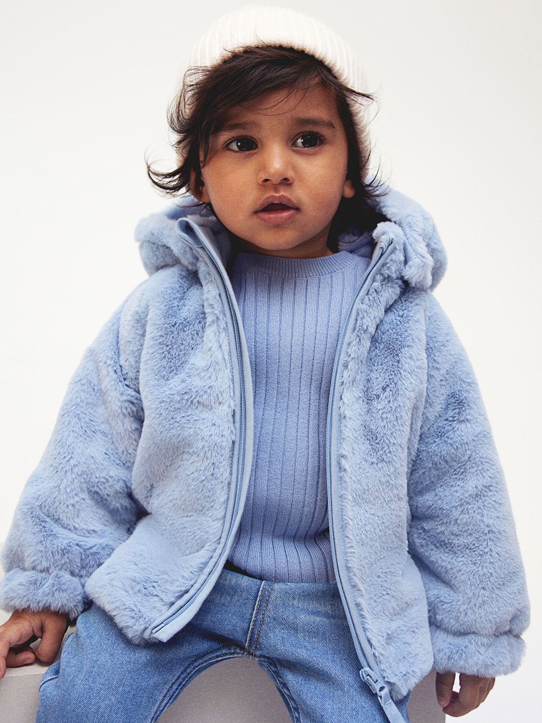 

H&M Pile Jacket, Blue
