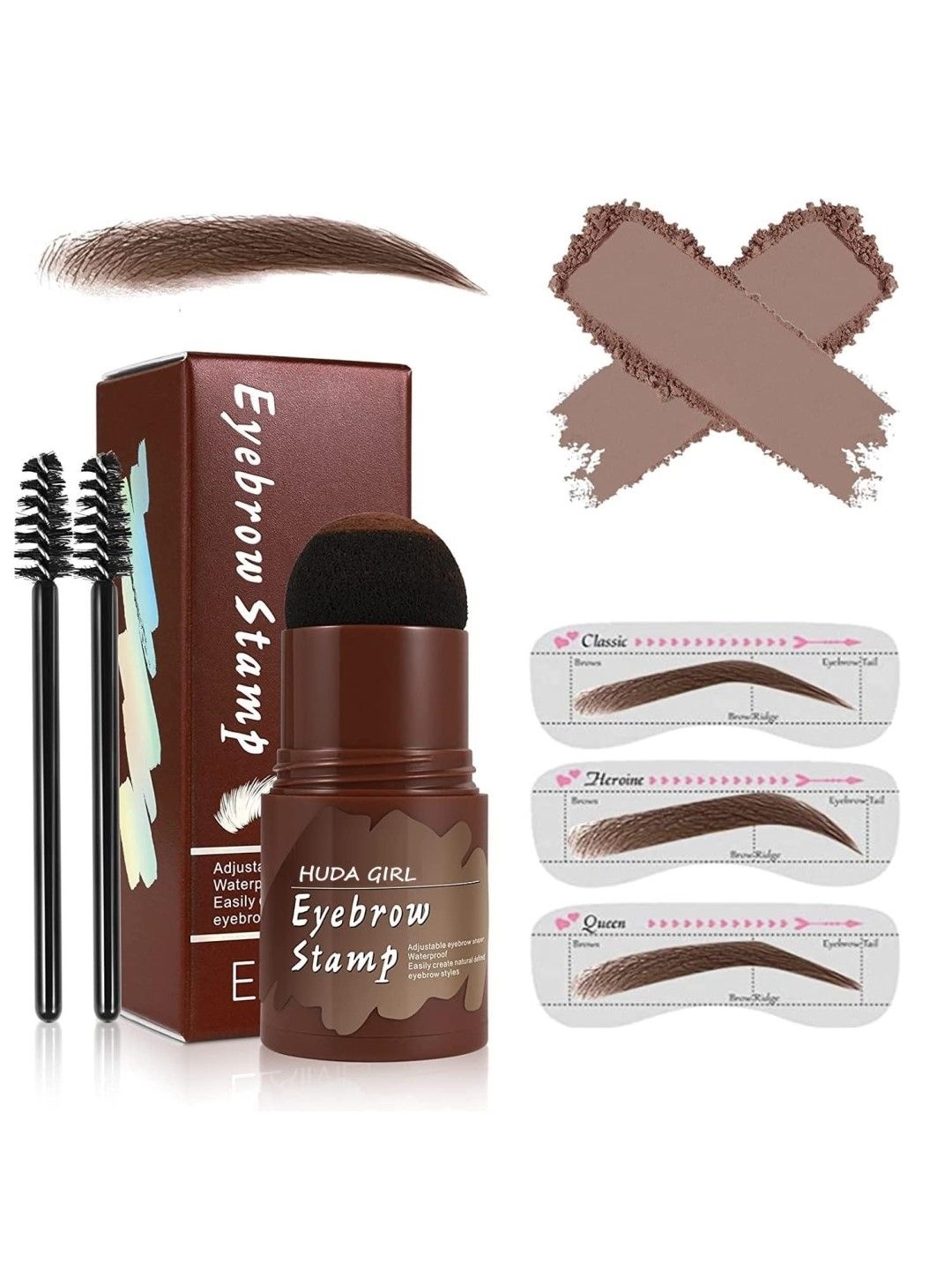 

Huda Girl Eyebrow Filler Stamp & Shaper Kit - Dark Brown