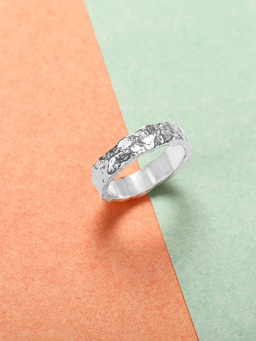 

Mia by Tanishq 92.5 Sterling Silver-Plated Natural Flow Finger Ring