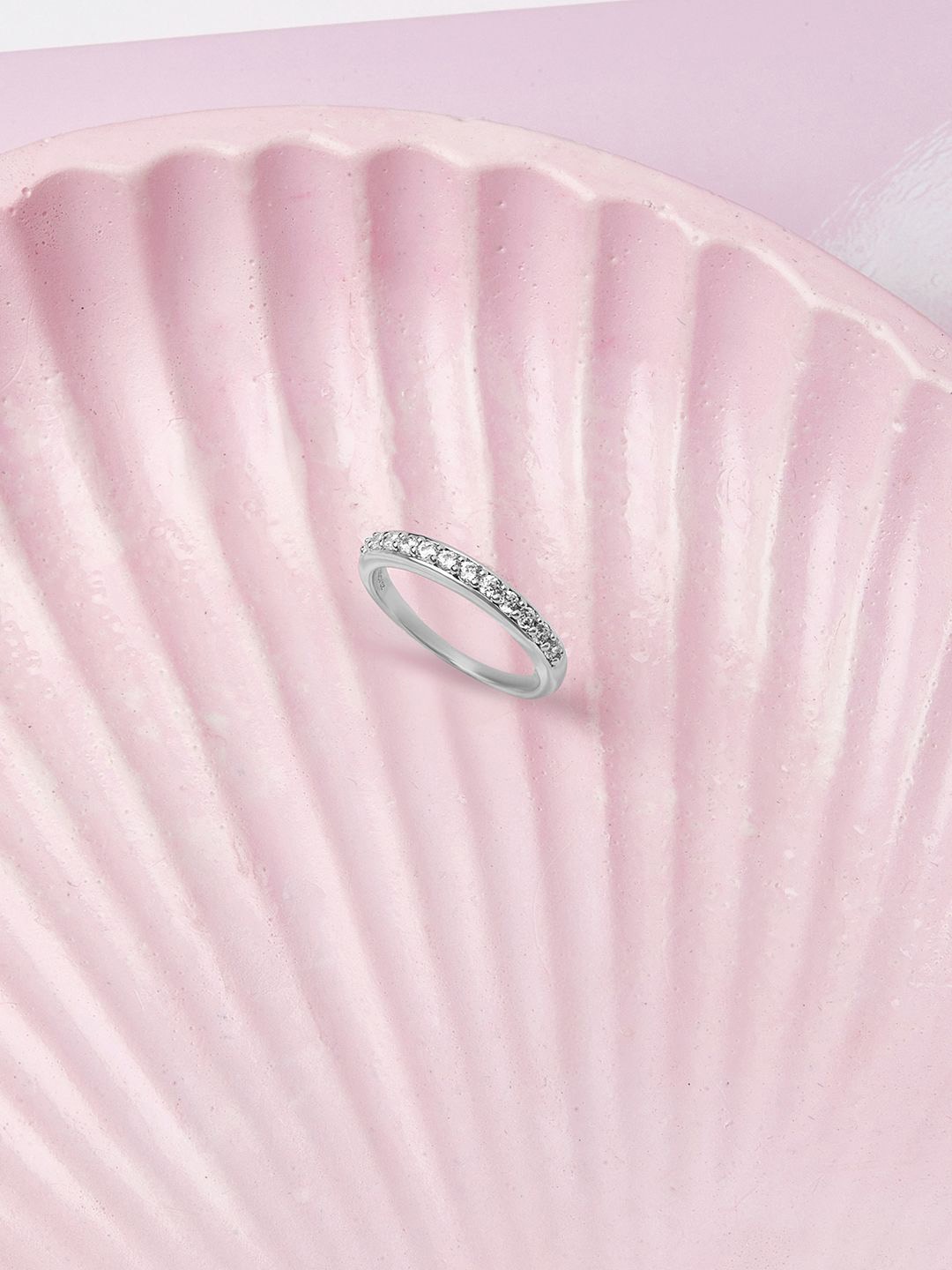 

Mia by Tanishq Glitz Shine 92.5 Sterling Silver Cubic Zirconia Finger Ring