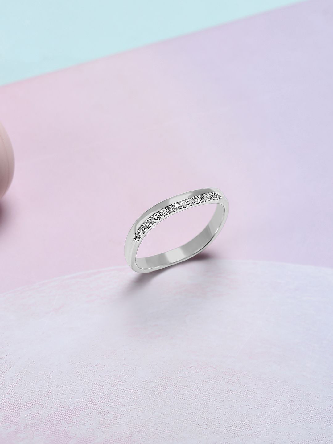 

Mia by Tanishq 92.5 Sterling Silver Graceful Sparkle Finger Ring