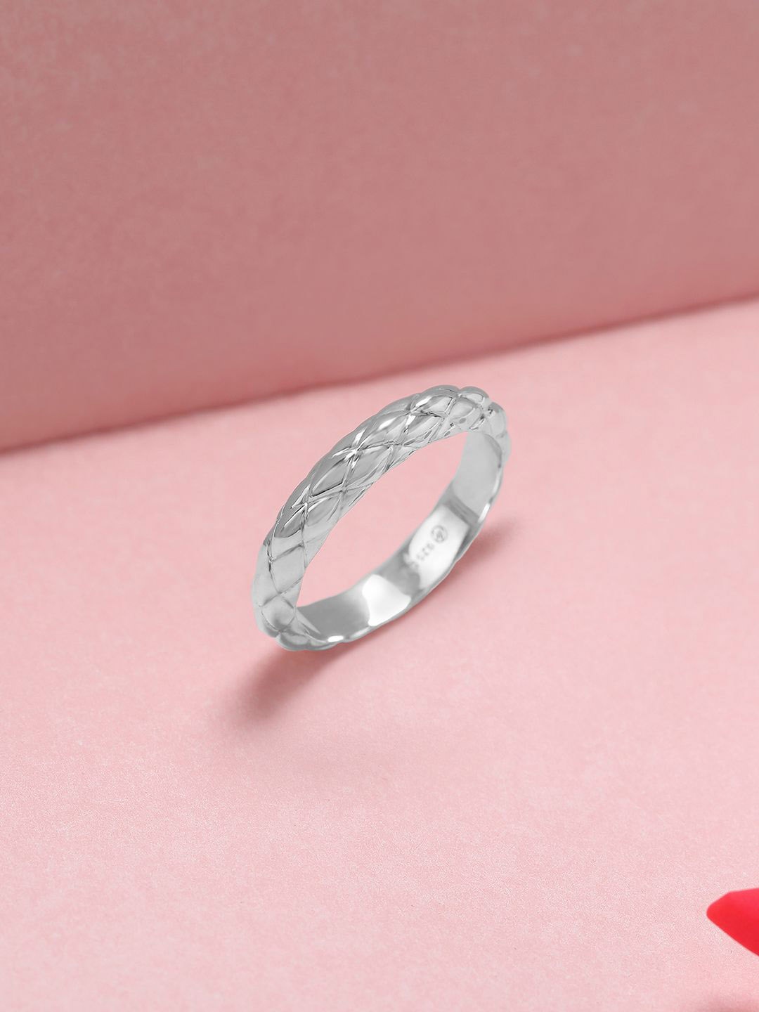 

Mia by Tanishq Sleek Braided Silver Finger Ring