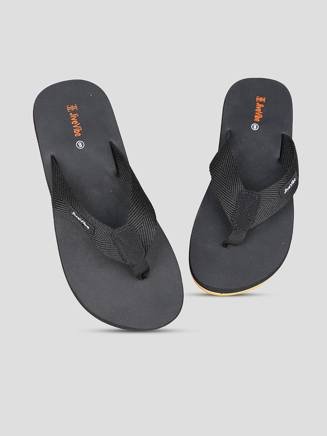 

EZOK Men Thong Flip-Flops, Black