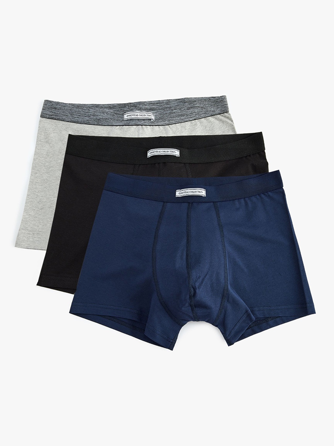 

Koton Men Pack Of 3 Cotton Boxers, Navy blue