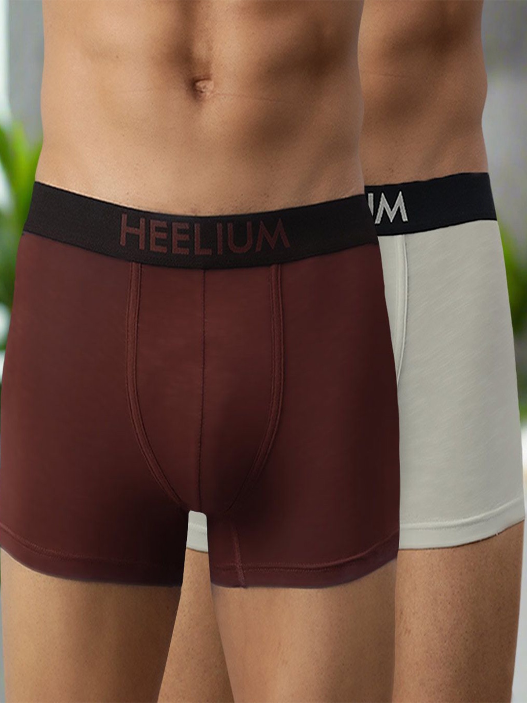 

HEELIUM Men Pack of 2 Bamboo Super Soft & Odour Free Comfort Fit Trunk, Brown