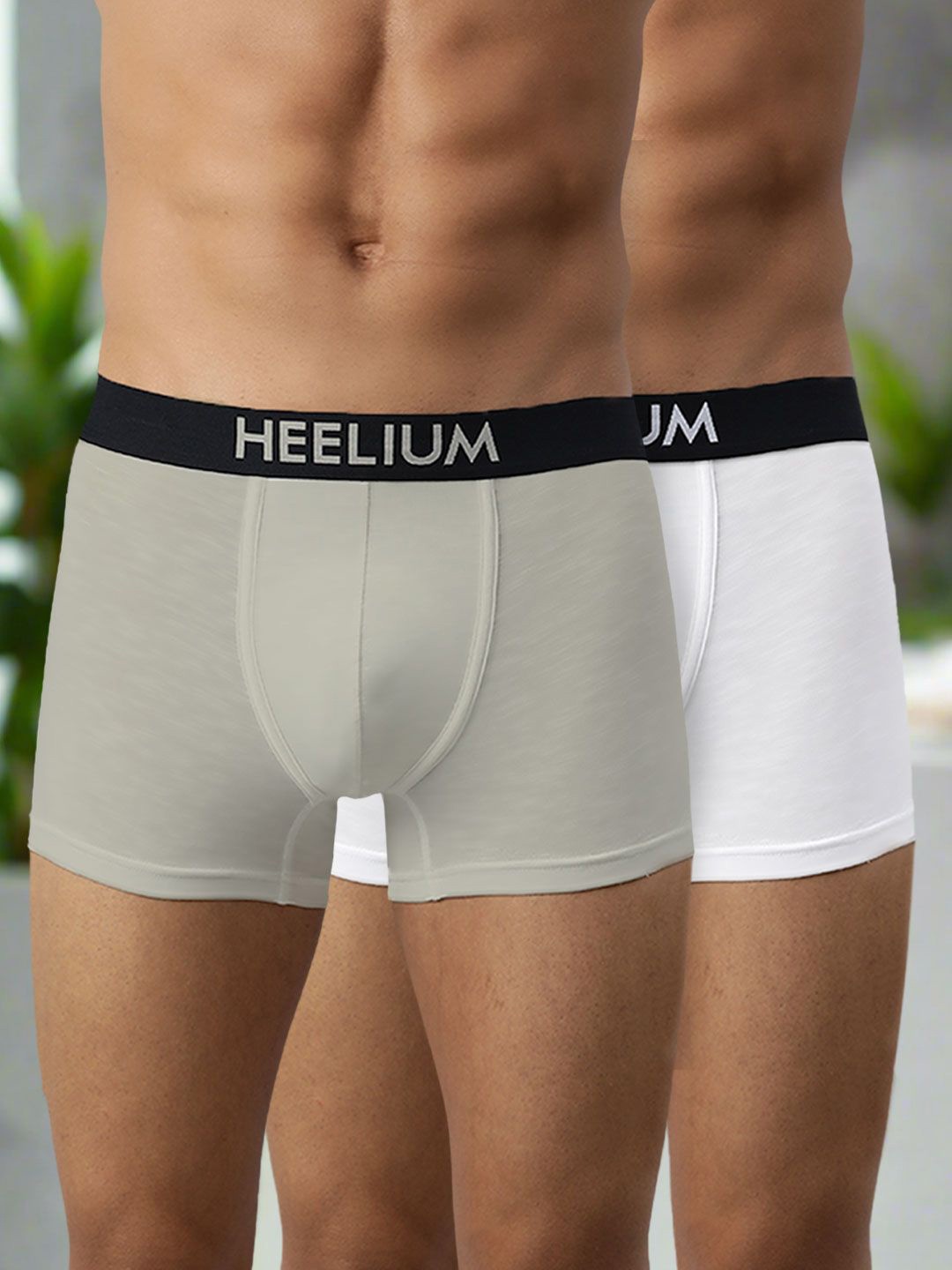 

HEELIUM Men Pack of 2 Bamboo Super Soft & Odour Free Comfort Fit Trunk, White