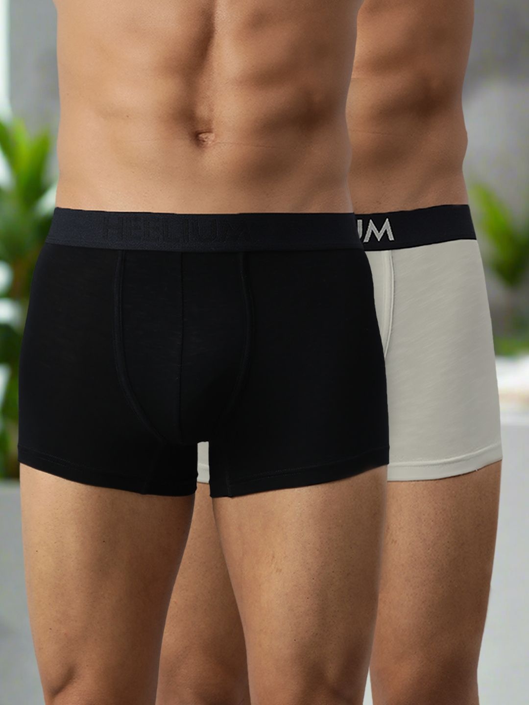 

HEELIUM Men Pack of 2 Bamboo Super Soft & Odour Free Comfort Fit Trunk, Black